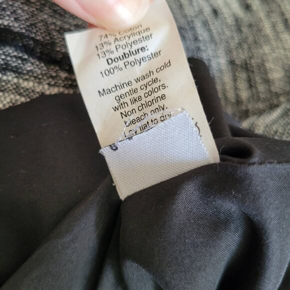 Madewell The Anywhere Dress Tweed Black Fit Flare Faux Leather Women 6 - Picture 13 of 13